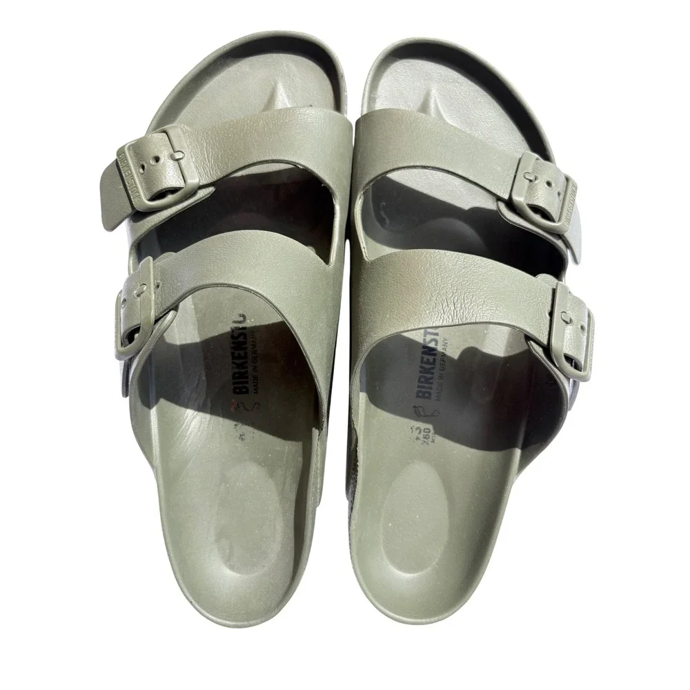 Birkenstock Arizona EVA Sandals Khaki Green Olive Drab Mens 43 L12‎ M10 1019051
